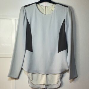 rag & bone Gray Colorblock Asymmetrical Women's Top
